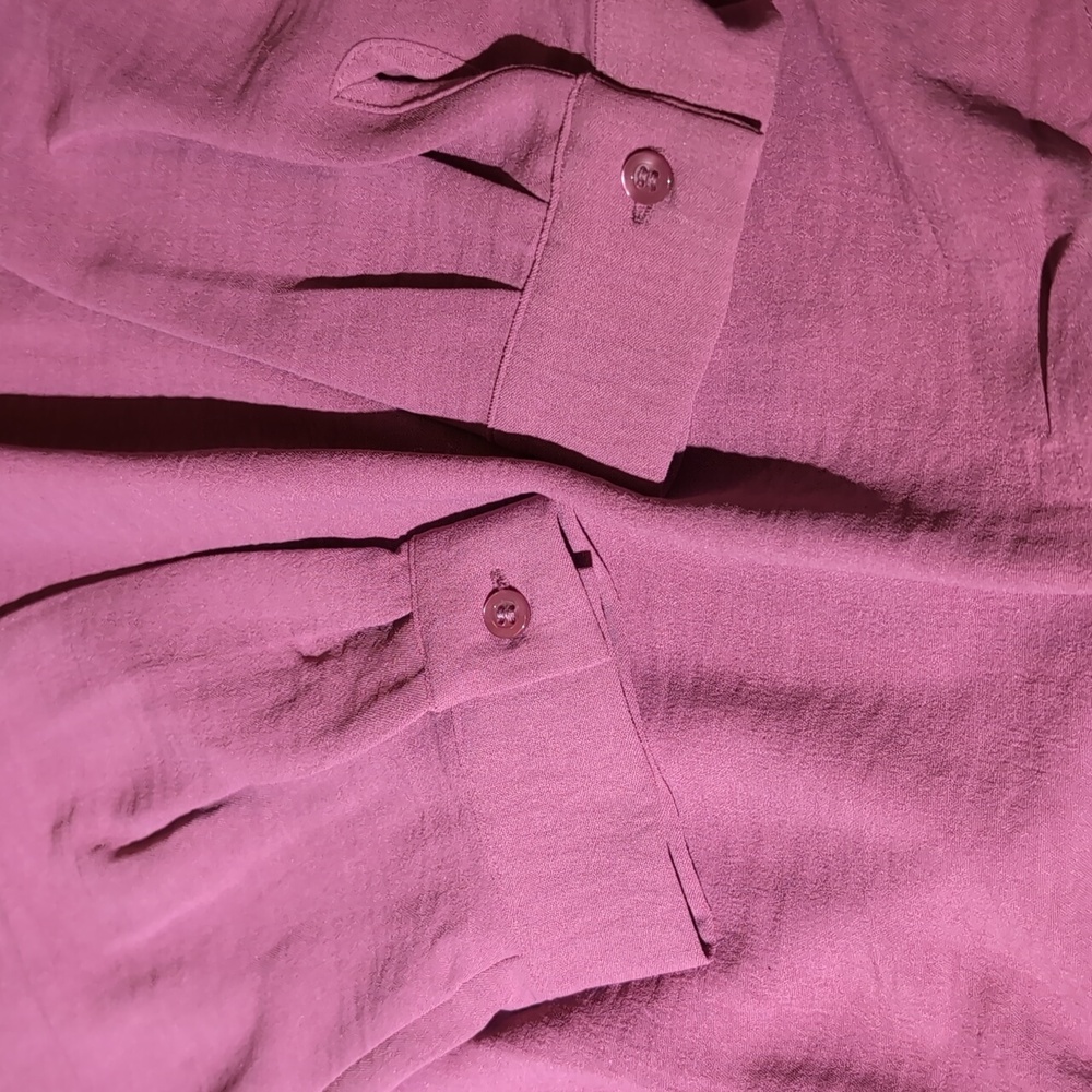 XL - Dalia V-Neck Blouse Dress Shirt - Picture 4 of 8
